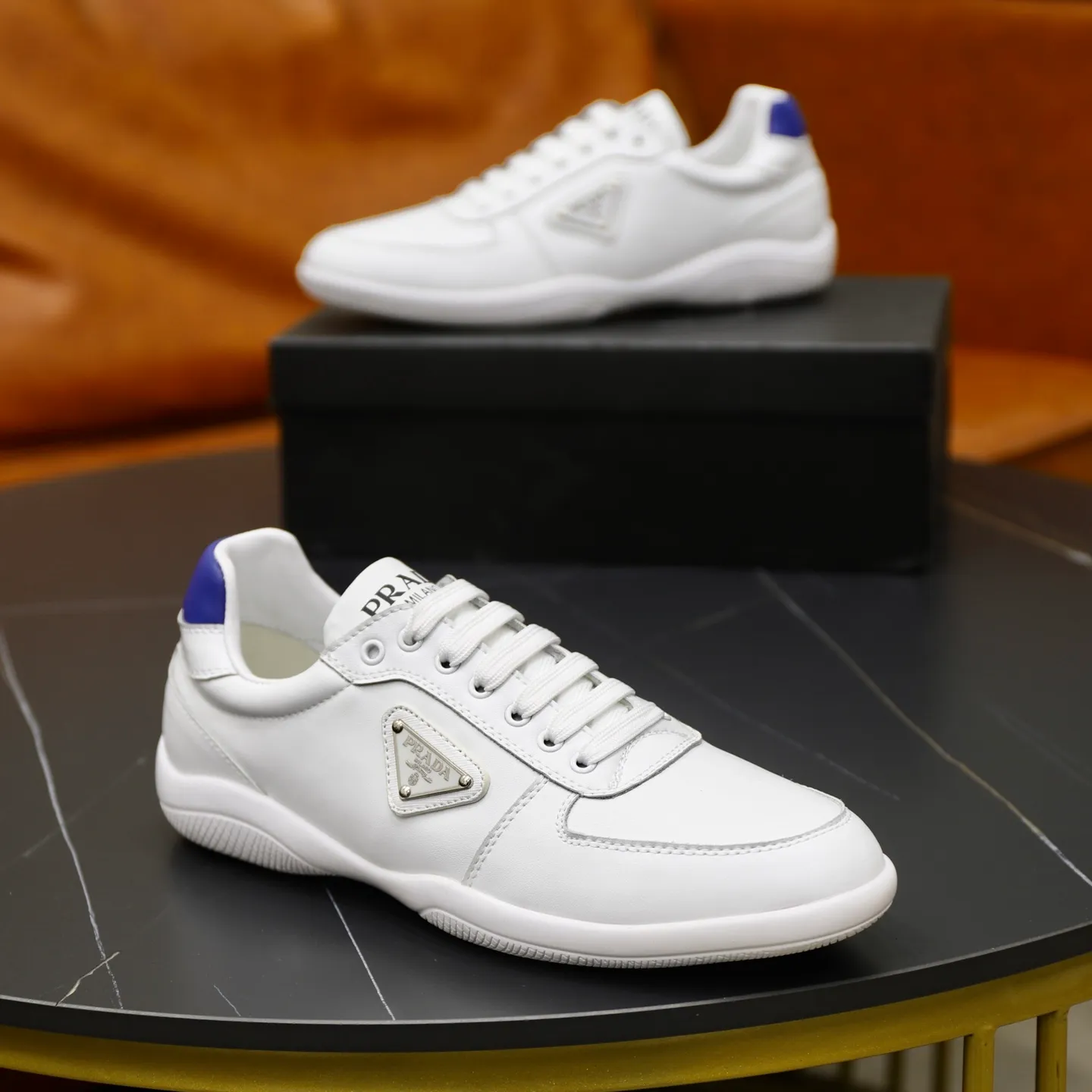 Ex-factory price: 440💰🙅‍♂️🙅‍♂️🙅‍♂️ Brand: PRADA Standard code: 38-44 (45 customized) Grade: Same as the official website Material: Original leather splicing, comfortable and breathable lining, original wear-resistant outsole Style category: Men's fashionable casual shoes, running shoes, noble luxury brand elements, top luxury Color: actual picture color